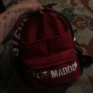 Red Steve Madden backpack